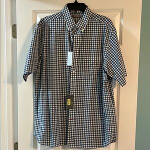 Daniel Cremieux Navy and White Plaid Shirt